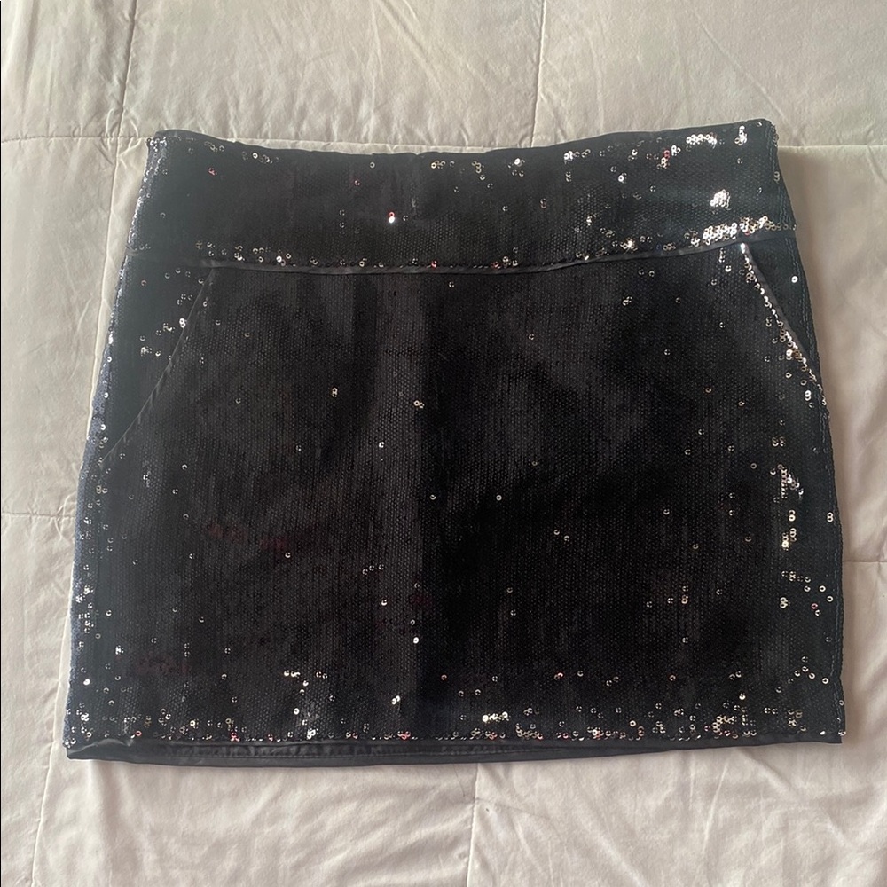 Forever 21 Black Sequin Cocktail Pencil Skirt